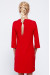 Сукня  «Меланія» червоного кольору з орнаментом та мереживом 