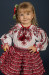 Вышиванка для девочки «Дарочка» белого цвета с красно-черным орнаментом