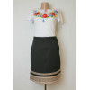 Black skirt with brown ornament