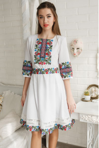 Платье «Михайлина» белого цвета