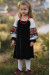 Сукня для дівчинки «Павлинка» чорного кольору з кремовим
