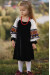 Сукня для дівчинки «Павлинка» чорного кольору з кремовим