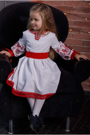 Платье для девочки «Ясинка» белого цвета