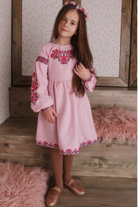 Платье для девочки «Орыся» розового цвета
