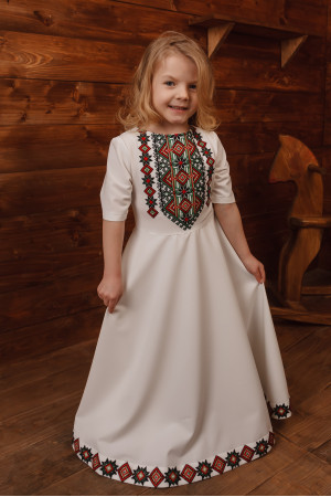 Сукня для дівчинки «Ярослава» молочного кольору