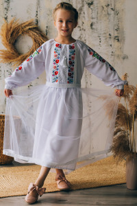 Платье для девочки «Лилиана» белого цвета