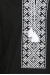 Вышиванка мужская «Григор» черного цвета с белым орнаментом