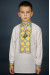 Вышиванка для мальчика «Марьянчик» с желто-голубым орнаментом