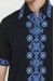 Вышиванка мужская «Сквыра» темно-синего цвета