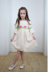 Dress for a girl "Floral smooth" beige