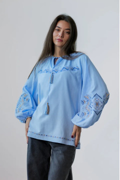  Вишиванка «Батьківський дар» блакитного кольору