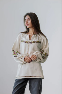  Вишиванка «Батьківський дар» кольору льону