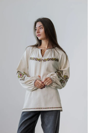 Вышиванка «Батьківський дар» цвета льна