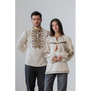 Парний комплект вишиванок «Батьківський дар» кольору льону