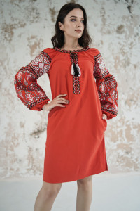 Платье «Роскошь» красного цвета