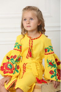 Сукня для дівчинки «Левада-2» жовтого кольору