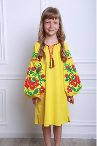 Платье для девочки «Левада» желтого цвета