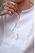 Мужская вышиванка «Атаман» белая с белым орнаментом