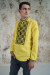 Мужская вышиванка «Атаман» желтого цвета