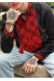 Мужская вышиванка «Атаман» черная с красным орнаментом