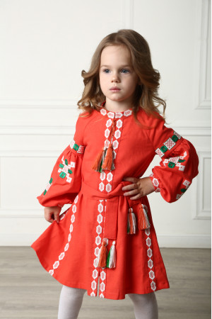 Платье для девочки «Грация Бохо» оранжевого цвета