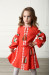 Платье для девочки «Грация Бохо» оранжевого цвета
