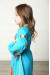 Сукня для дівчинки «Грація Бохо» бірюзового кольору