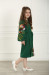 Платье для девочки «Цветочная ветвь» зеленого цвета