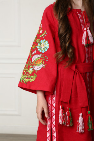 Сукня для дівчинки «Казкова» червоного кольору