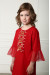 Платье для девочки «Радуга» красного цвета