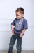 Вышиванка для мальчика «Параллель» цвета темный джинс