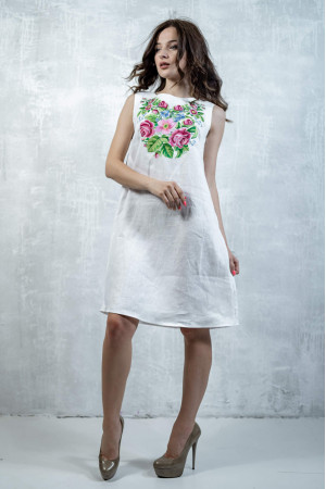 Платье «Звуки лета» белого цвета