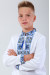 Вышиванка для мальчика «Феерия» с сине-черным орнаментом