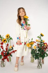 Dress for a girl "Color of roses" milky color