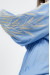 Вышитый костюм «Родные колосья» голубого цвета