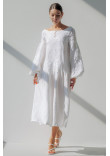 Вышитое платье «Романтика» белого цвета