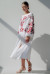 Вишита сукня «Романтика» білого кольору з вишневим орнаментом