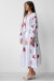 Платье для девочки «Украинская традиция» белого цвета с красным орнаментом, длинное 