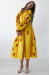Платье для девочки «Украинская традиция» желтого цвета, длинное 