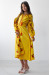 Платье для девочки «Украинская традиция» желтого цвета, длинное 