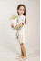 Dress for a girl "Fantasy Flowers" in white