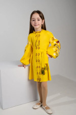 Dress for a girl "Fantasy Flowers" yellow