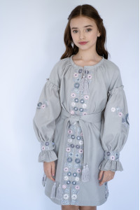 Сукня для дівчинки «Передзвін» сірого кольору