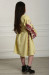 Платье для девочки «Птица» желтого цвета