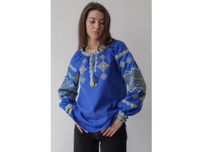 Вишиванка «Верховина» синього кольору