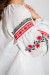 Вишиванка для дівчинки «Мереживний розмай» білого кольору з червоно-чорною вишивкою