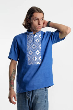 Men's embroidered shirt "Magic Element" electric color, SS