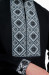 Чоловіча вишиванка «Геометрична» чорного кольору з сірим орнаментом