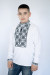 Вышиванка для мальчика «Атаман» белая с черным орнаментом