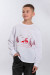 Вышитый свитшот для мальчика «Зимний праздник» белого цвета с красным орнаментом